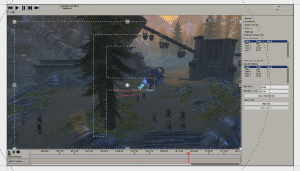 Zoom into the video with Sony Vegas using Panorama Cropping; dotted area marks the later visible part.